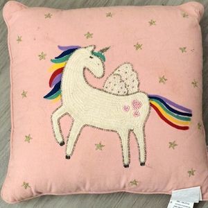 Pink unicorn pillow